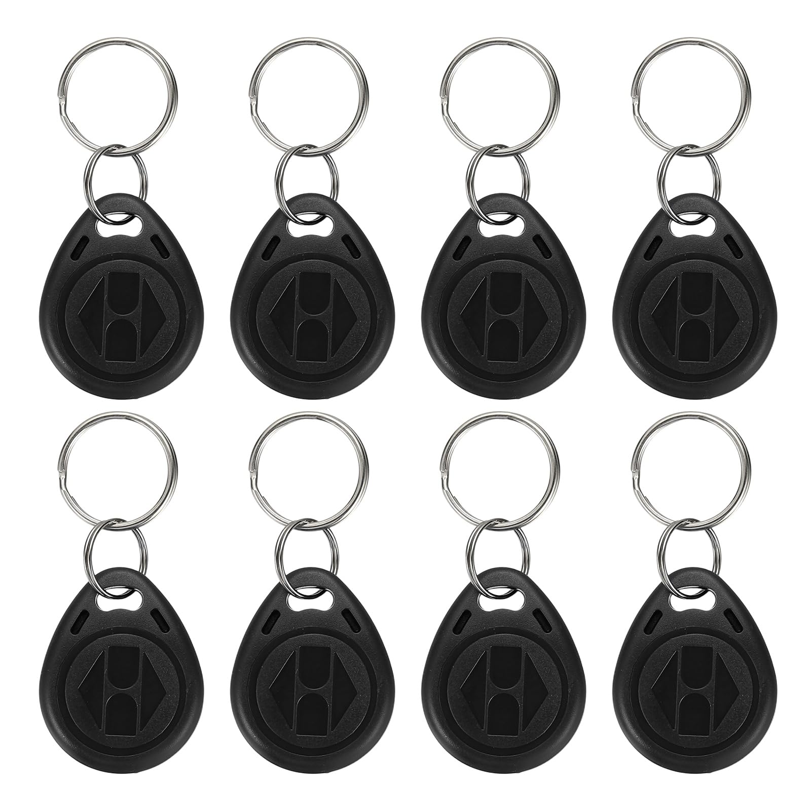 PATIKIL 125kHz T5577 RFID Key Fob Tag, (Black) (8pcs), Writable Rewritable Smart Key Fobs Tags Blank Clone IC Card Key Classic 1K, Suit for - Entry Access Control Systems