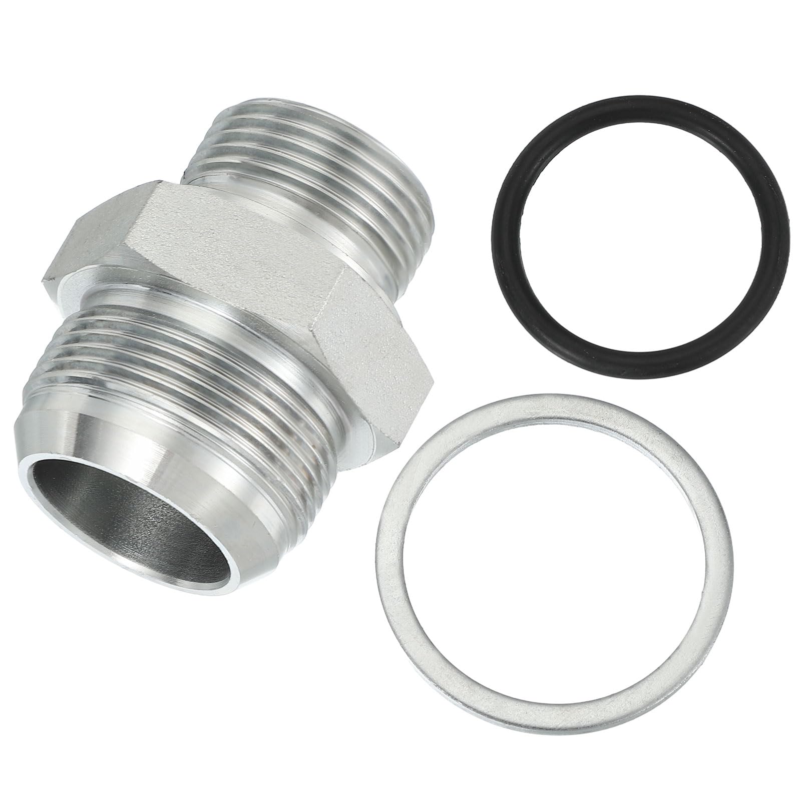 PATIKIL Hex Reducing Nipple Connectors Pipe Adapter 1 5/8" Male 37° Flare JIC x 1" g Male, Pipe Fitting Reducer Nipple Adapter Plated Steel Hydraulic Fitting