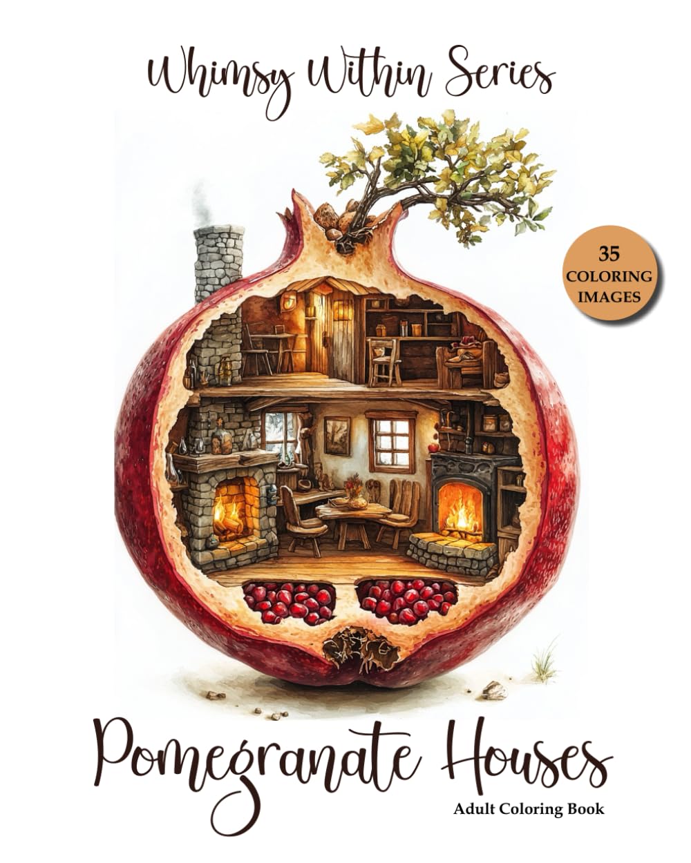 Whimsy Within Pomegranate Houses: Inside every pomegranate, a world of wonder awaits.