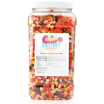 Pumpkin- Candy Corn-Indian Corn- Autumn Mix in Jar, 6 Lbs