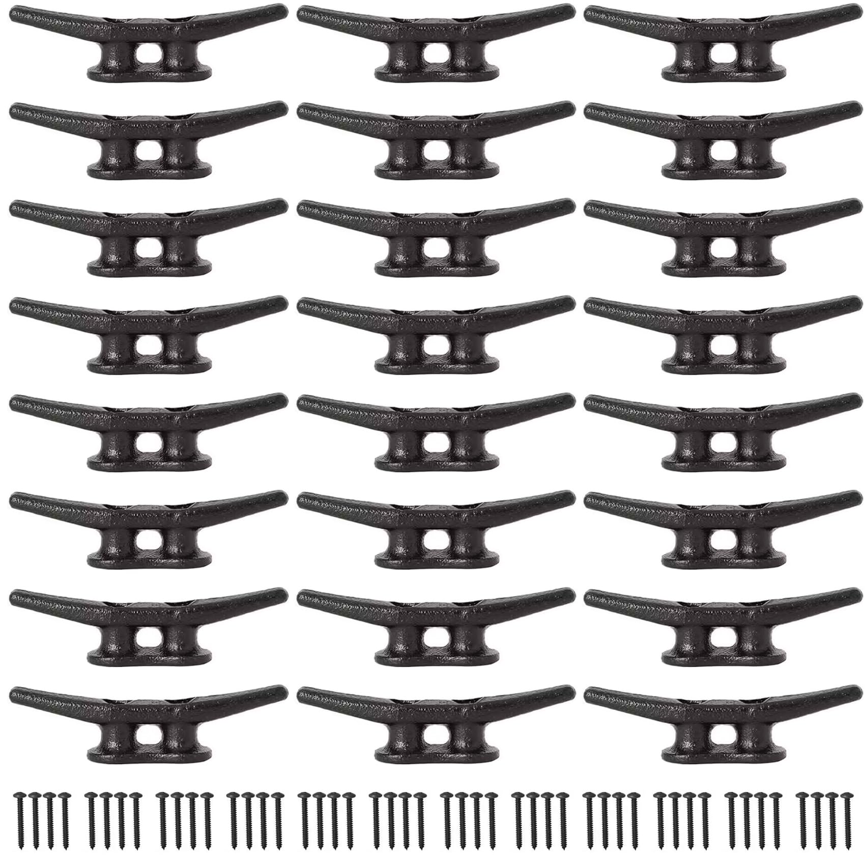 Snapklik.com : 4 Inch Electrophoretic Coated Black Dock Cleats Boat ...
