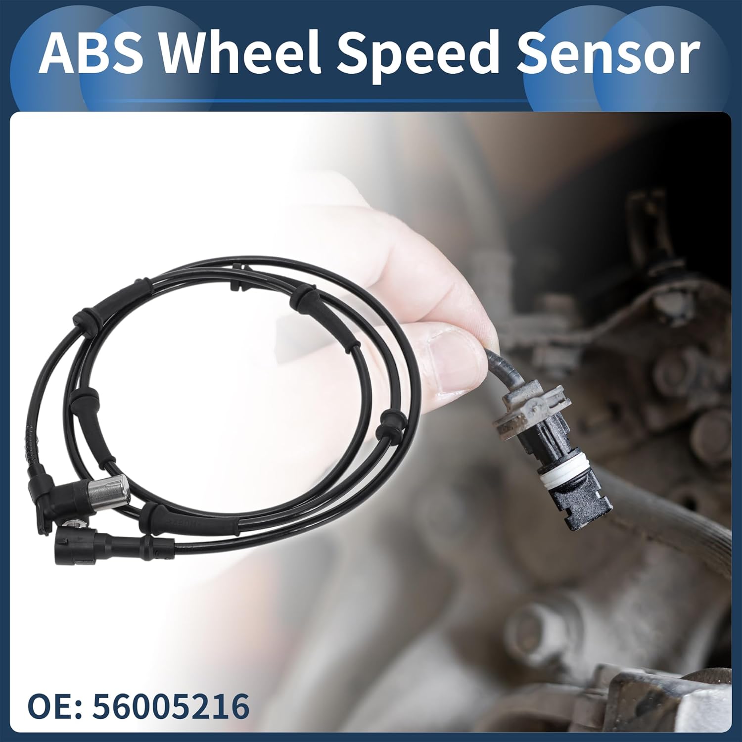ABS Wheel Speed Sensor Front Left Right ABS Sensor Anti-lock Braking System Sensor No.56005216 for Jeep Grand Cherokee ZJ 1993-1998