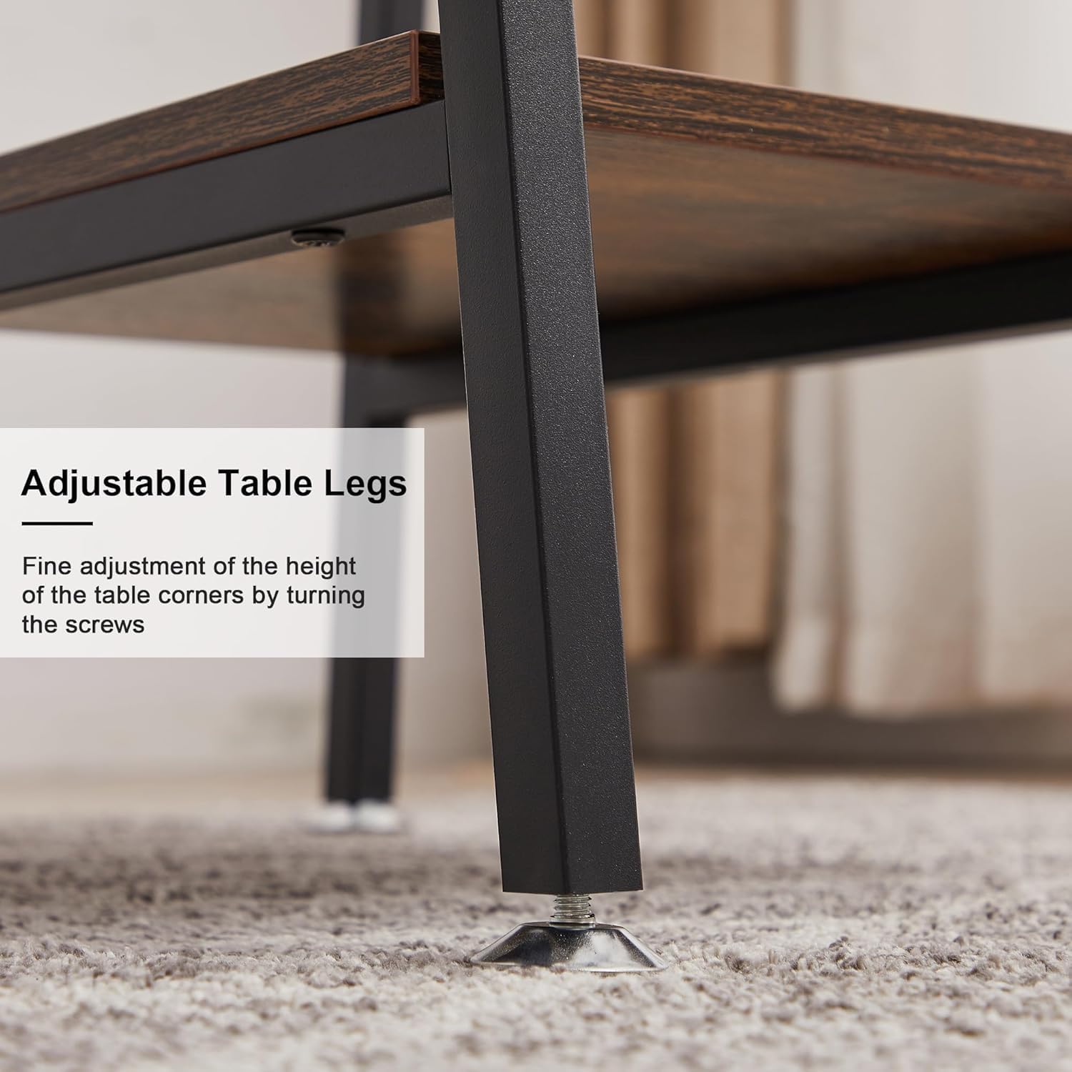 VECELO 43 Inch Computer Desk Writing Study Work Office Table Modern Desk with Shelves Wooden Desk for Home Bedroom,Walnut Desk