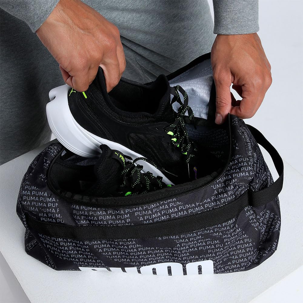 PUMA Challenger Shoe Bag Black Schuhbeutel, Schwarzes Logo Lab AOP
