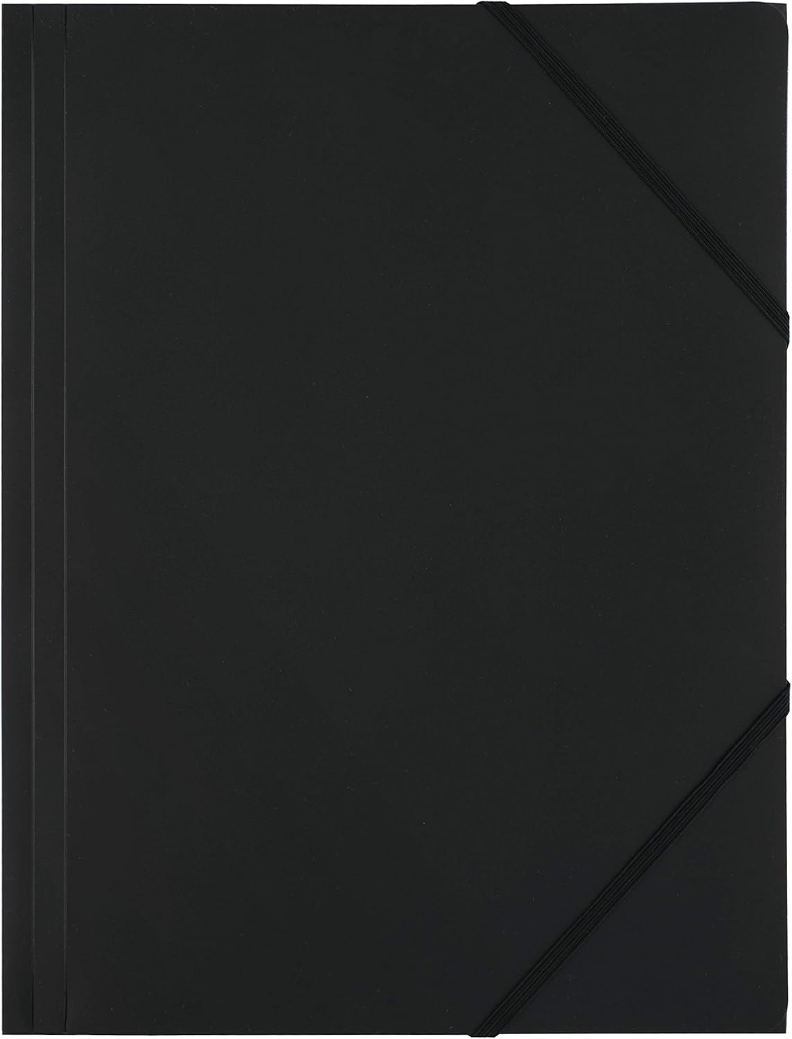 D.RECT Elasticated Folder with Elastic Band Black