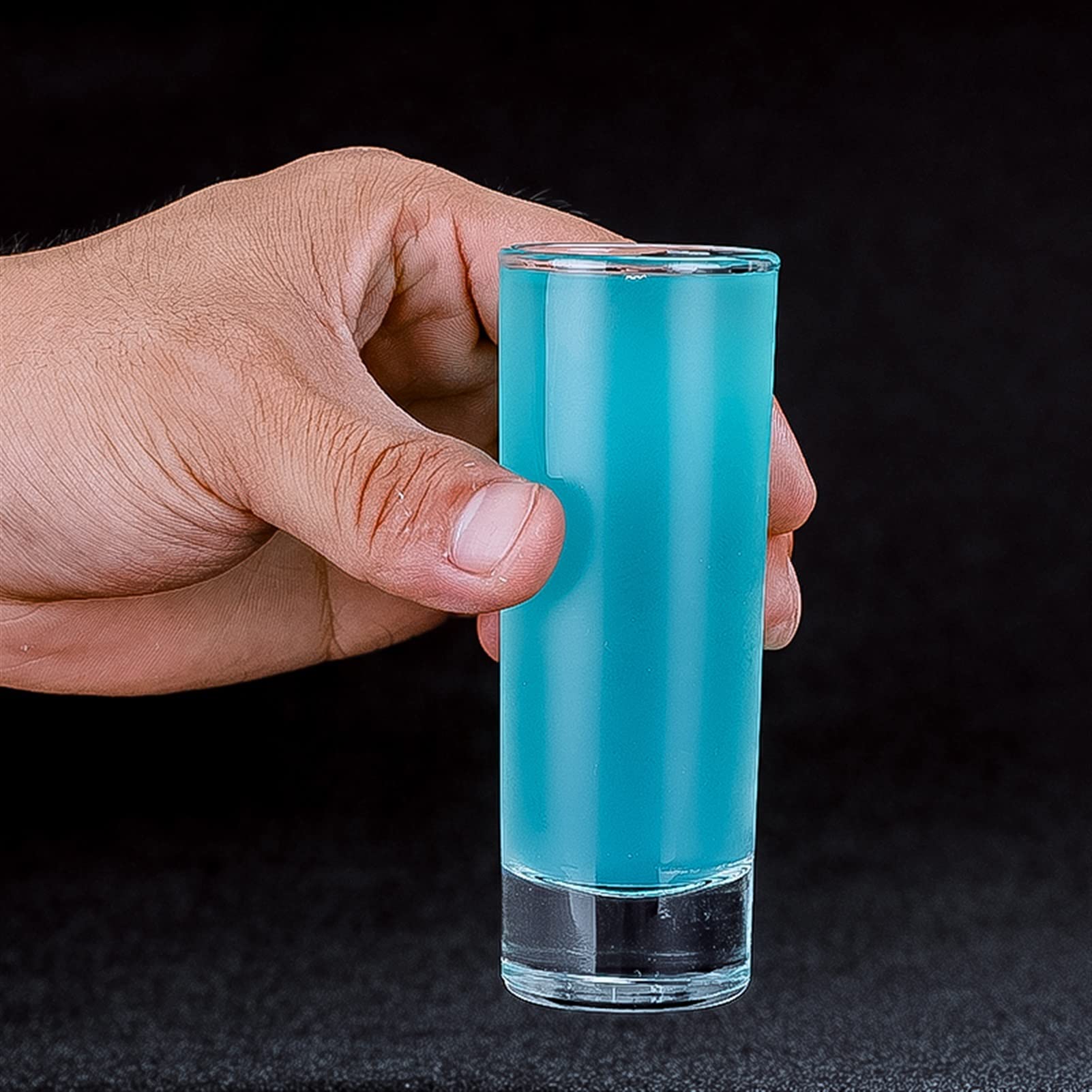caihuashopping Szklanki do picia 6-częściowy wykwintne szklanki do napojów, kieliszki do whisky, mini szklane kubki do likieru, dwustronne szklane szklanki ze szklanymi szklankami
