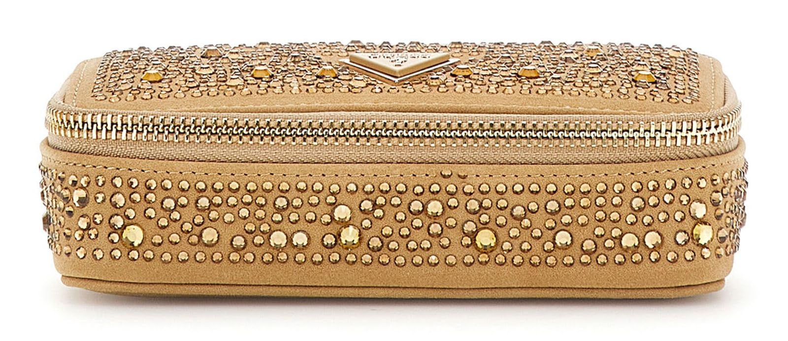 Boîte à bijoux dorée GUESS petite taille avec miroir intégré et écrin velours