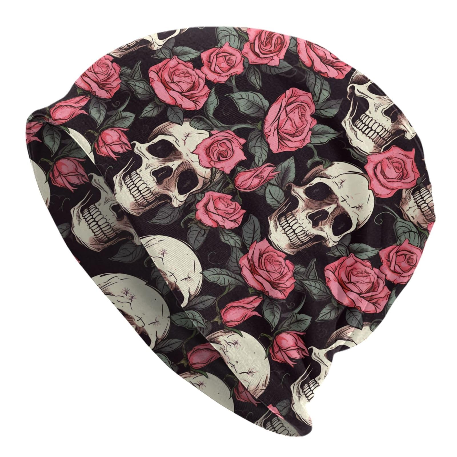 ZUHAOGO Skull Beanie Hats Slouchy Winter Warm Chemo Caps Stretch Hip-Hop Knit Skull Cap Sleep Cap Headwear for