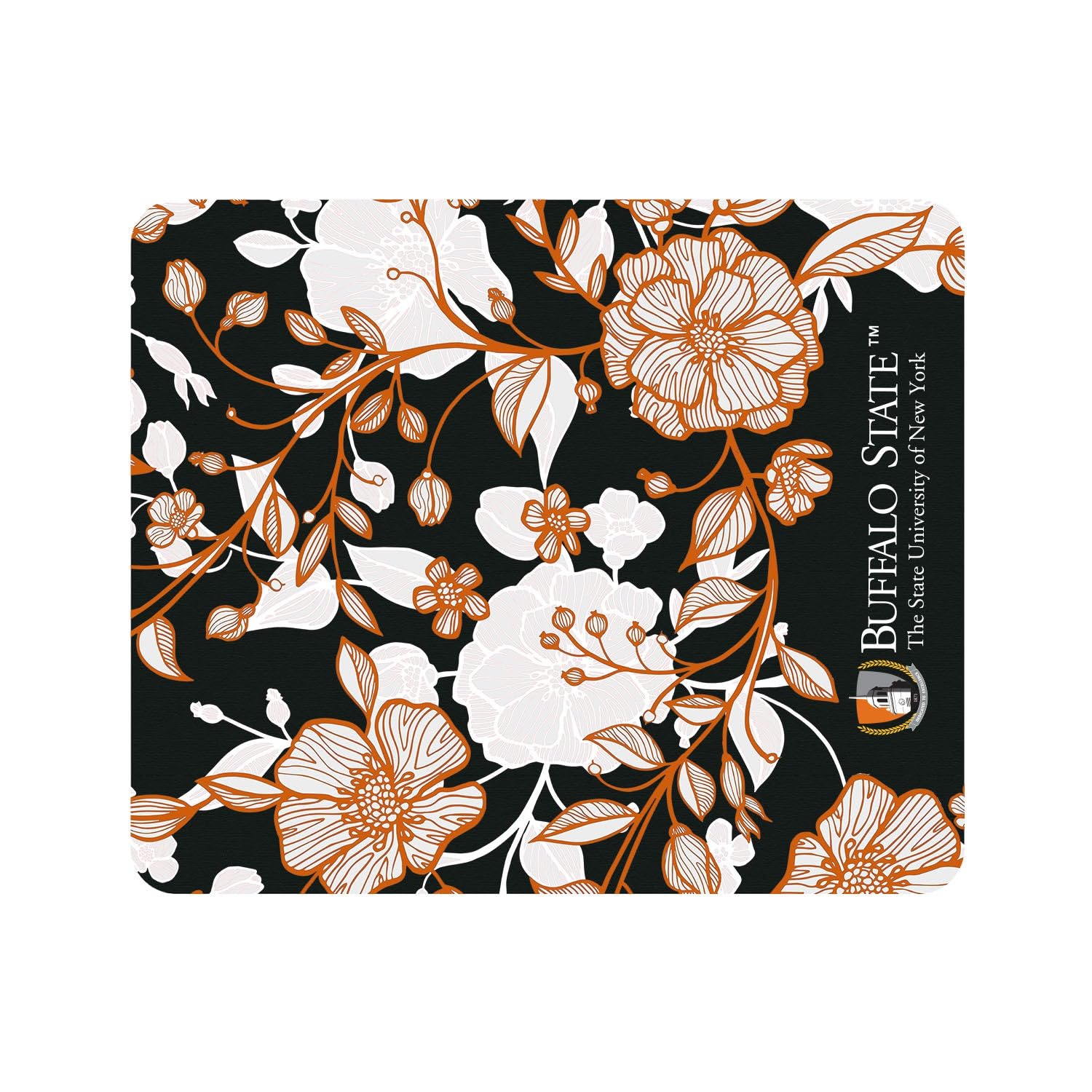 Mouse Pad, Fabric, Buffalo State College Standard/Floral Lace