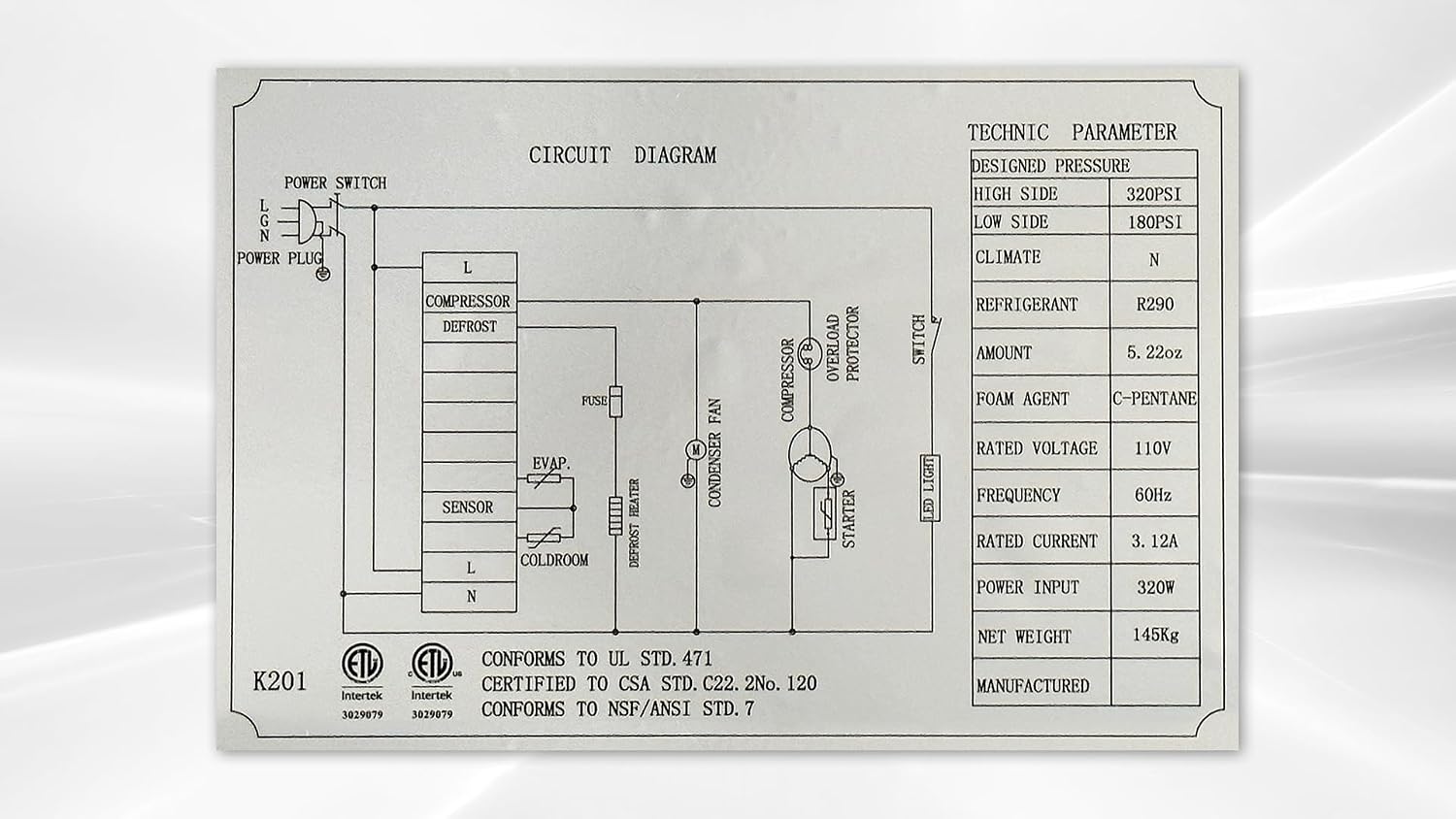 Deli Case Meat/Seafood Display Showcase Commercial Refrigerator Cooler Case for Bakery Pastry Deli 48 ins Stainless Steel Curved Glass Restaurant display space for merchandising parfaits DC120