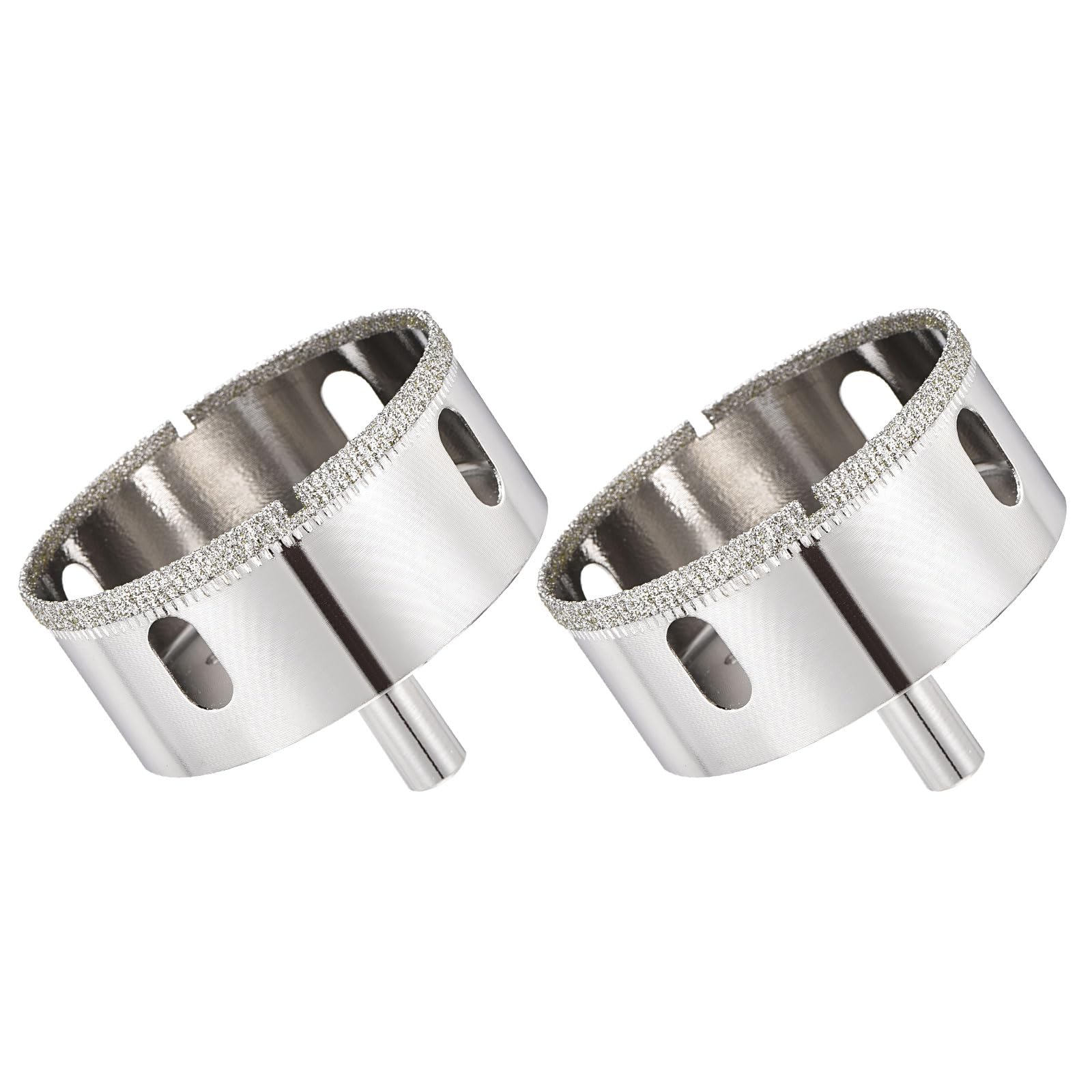 DTGN Diamond Hole Saw 2-3/4" /70mm - 2 PCS - Good for Glass, Ceramic, Tile, Marble - Diamond Hole Saw Cutter