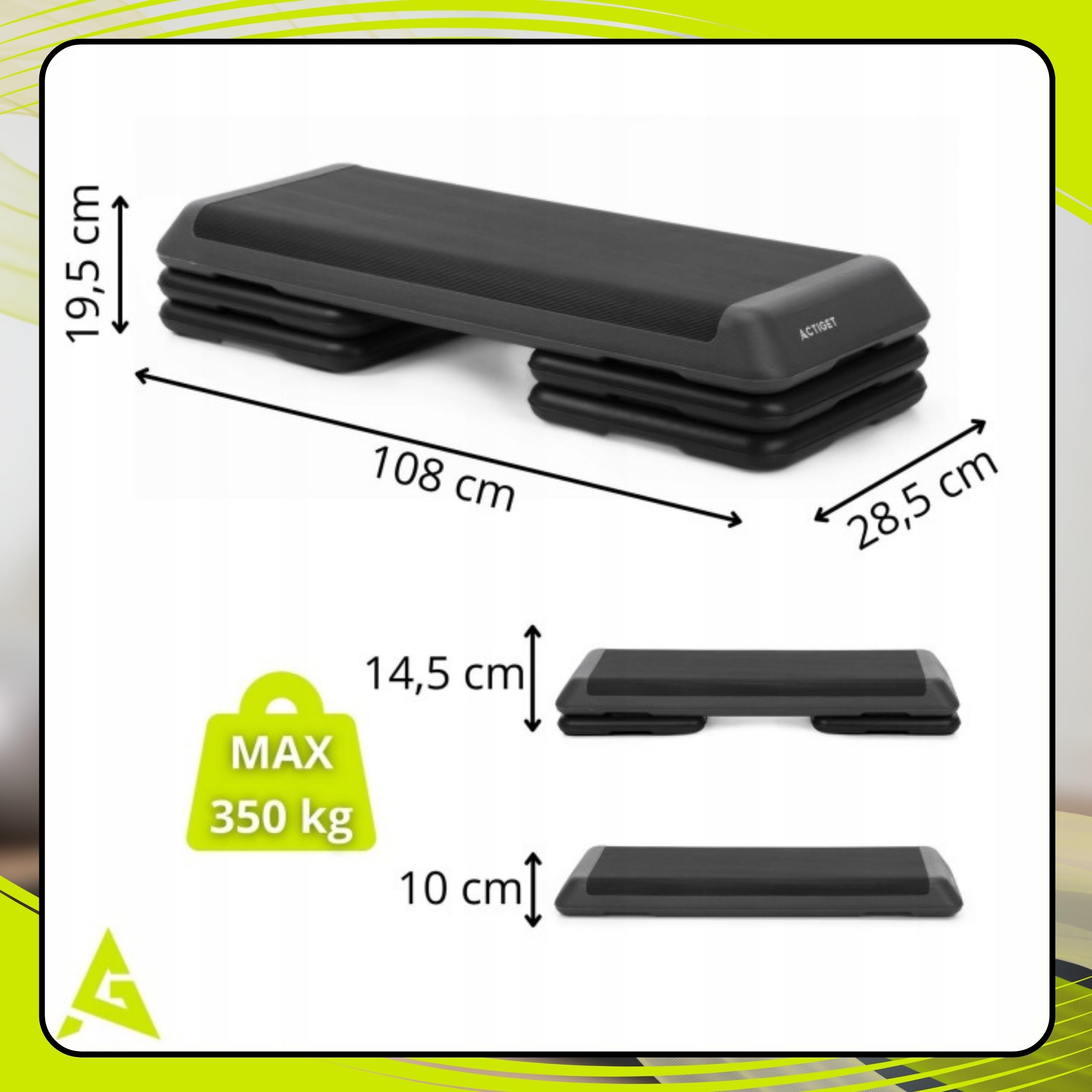 Stepper Aerobic Fitness Step Board dispositivo di allenamento per casa palestra cardio allenamento con superficie antiscivolo Stepper Board per esercizi aerobica allenamento gambe allenamento