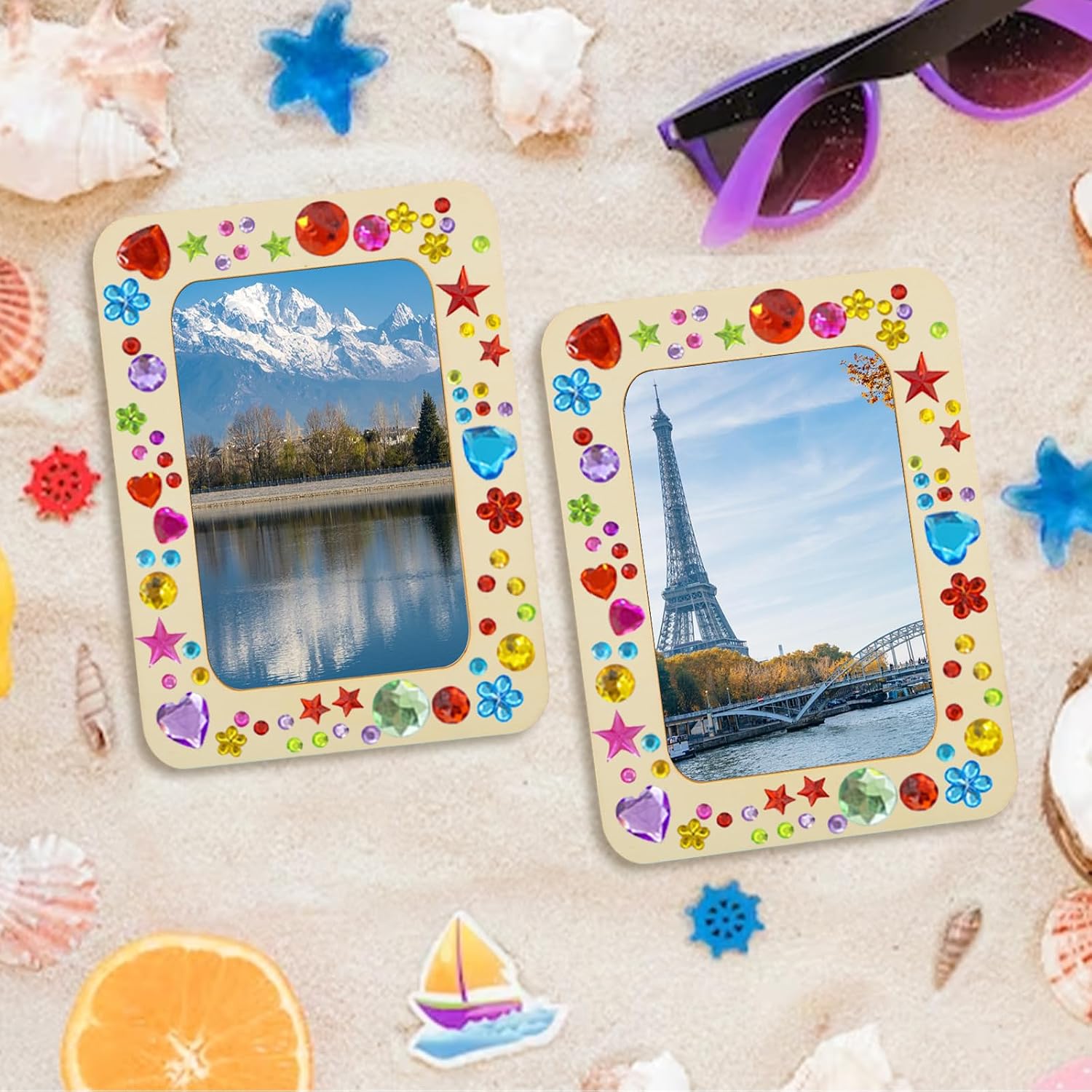 ABuff 24 PCS Wooden Picture Frame for Crafts, 4 x 6 inch Wood DIY Picture Frames, Standing Photo Frames, Unfinished Picture Frame for New Year Birthday Christmas Thanksgiving Valentine's Day Gifts