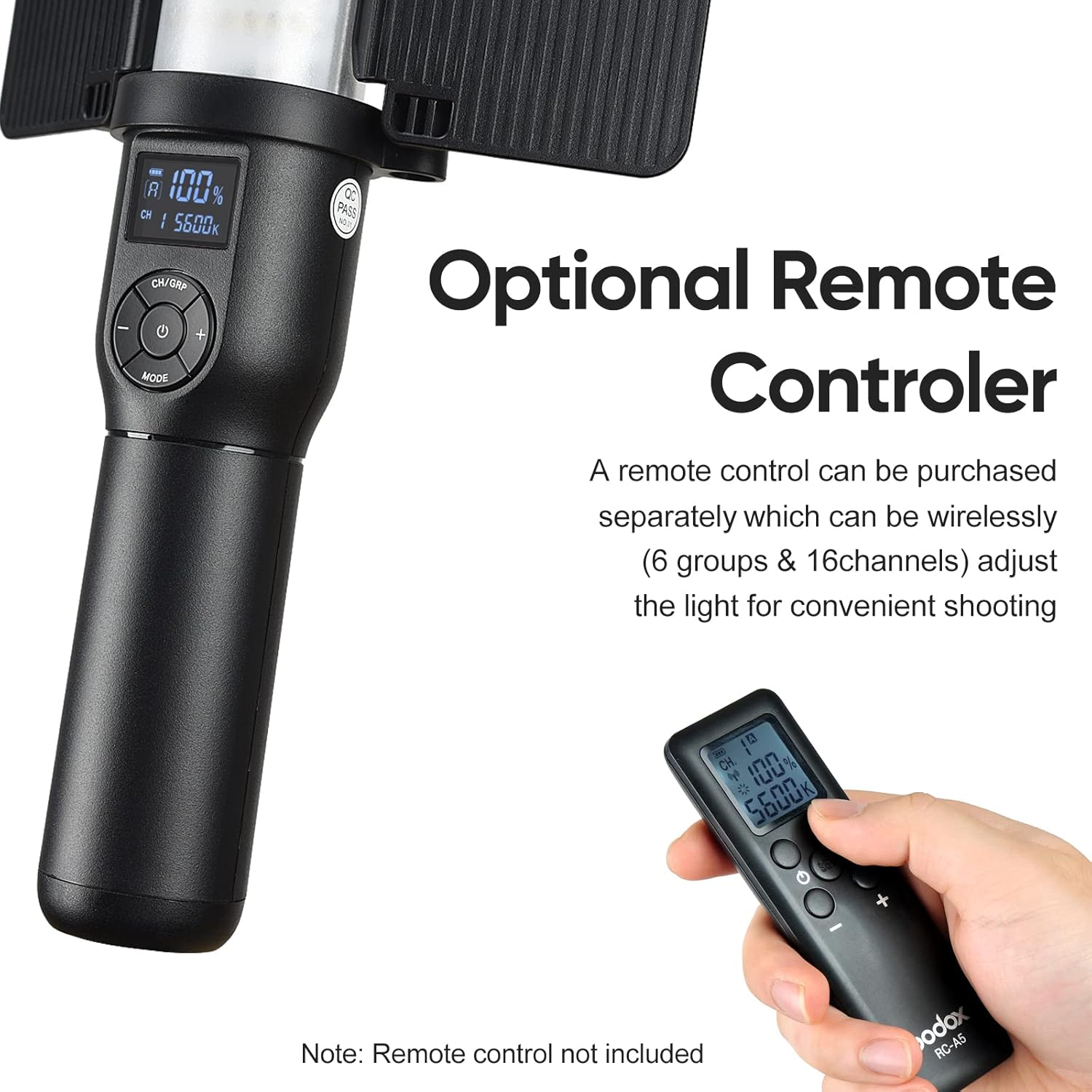 Godox LC500 LED Video Light Wand LED Light Stick Handheld Fill Light Photography,Dual Color Temperature(5600K/3300K),Built-in Lithium Battery