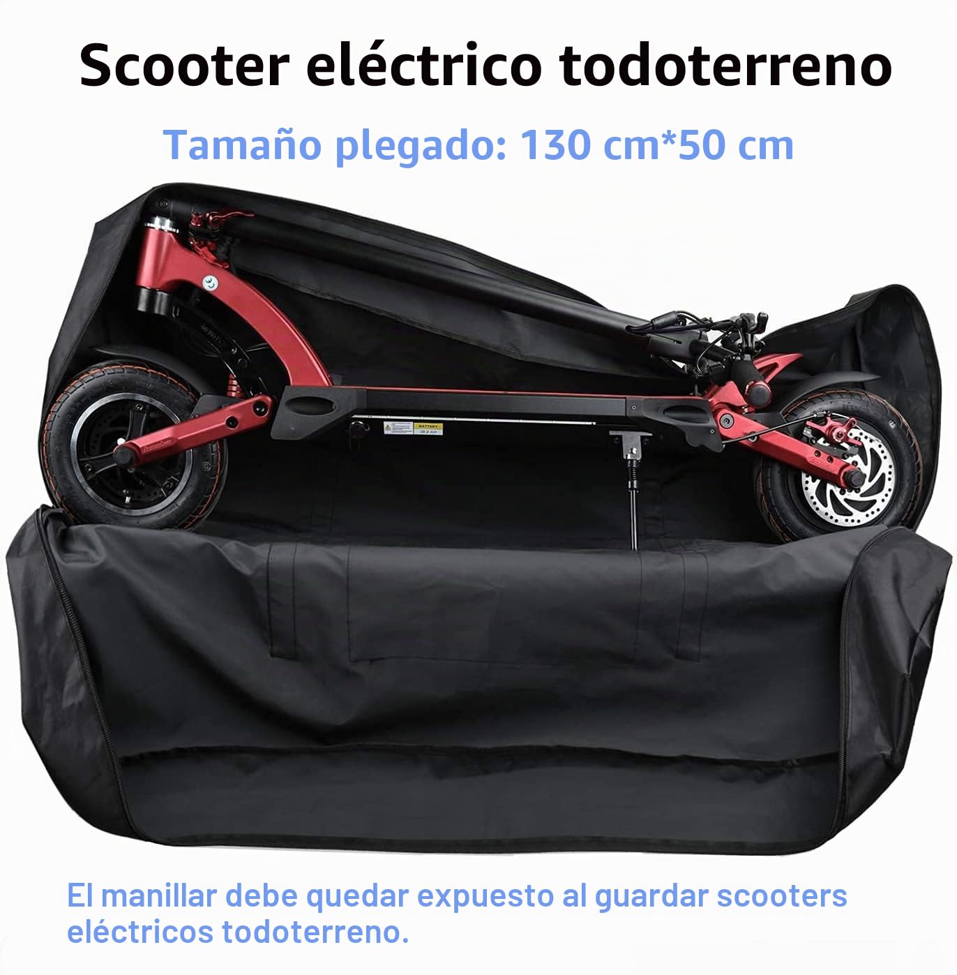 Bolsa de transporte para scooter eléctrico, bolsa de transporte plegable para scooter, mochila de hombro, resistente para Mijia M365 / M365 Pro Xiaomi Segway (negro)
