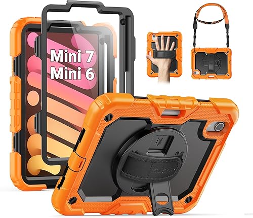 Miniatura 17 de SEYMAC Funda para iPad de 9ª/8ª/7ª generación de 10.2" 2021-2019, funda protectora resistente a prueba de golpes con protector de pantalla, soporte