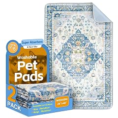 Washable Pee Pads for Dogs 2 Pack Reusable Puppy Training Pads 40x26 Super Absorbent Waterproof Dog Training Pads