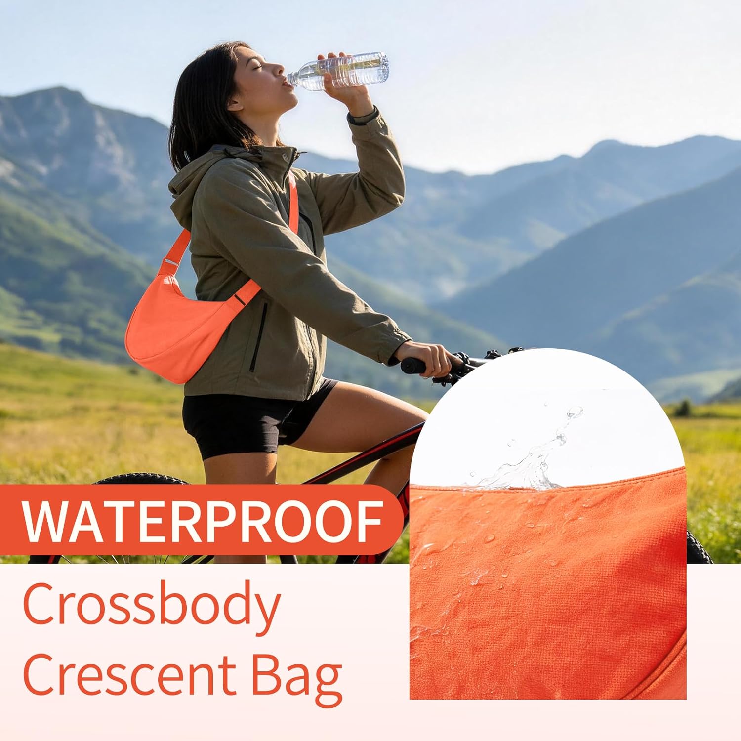 Crescent Crossbody Bag Large,Crossbody Sling Bag with Adjustable Strap Waterproof,Travel Shoulder Bag for Women and Men - Image 8