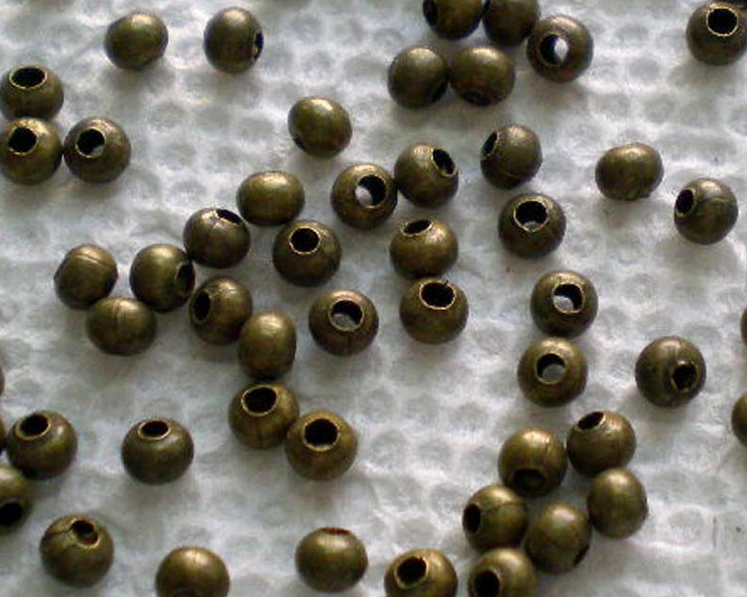 500pcs Antique Bronze Tiny Metal Spacer Round Beads 3.2mm~Jewelry Making~