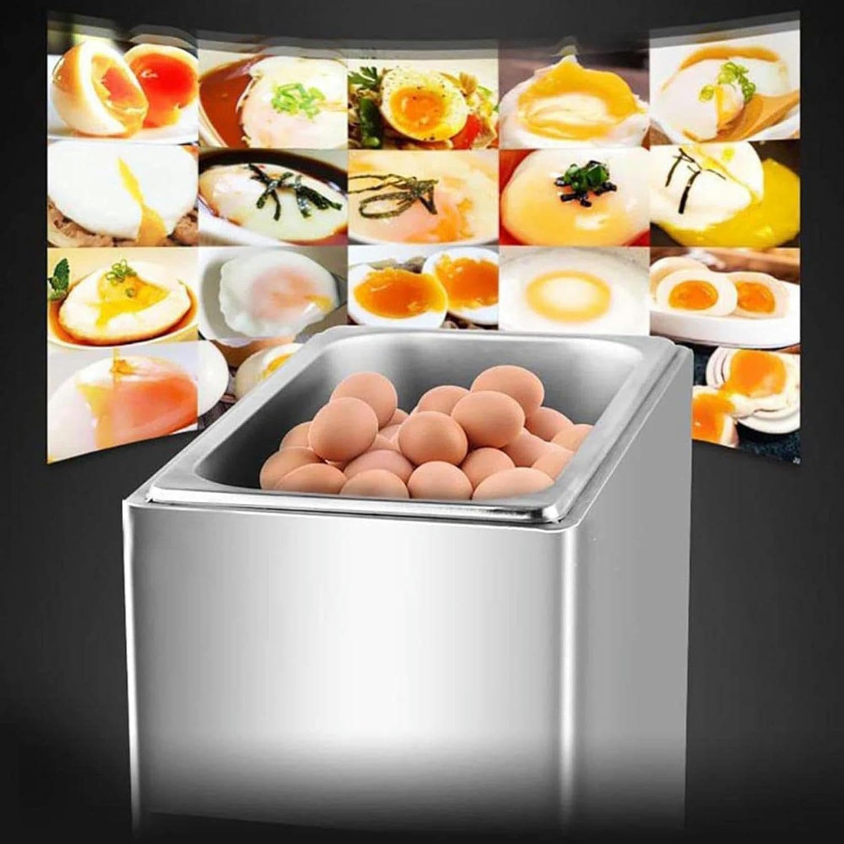 Cocedor de Huevos eléctrico de 800 W con Fuente Termal, máquina automática intelmáquina automática Inteligente para Preparar Huevos Semi-cocidos y pasados por Agua con Gran Capacidad de 9 L.