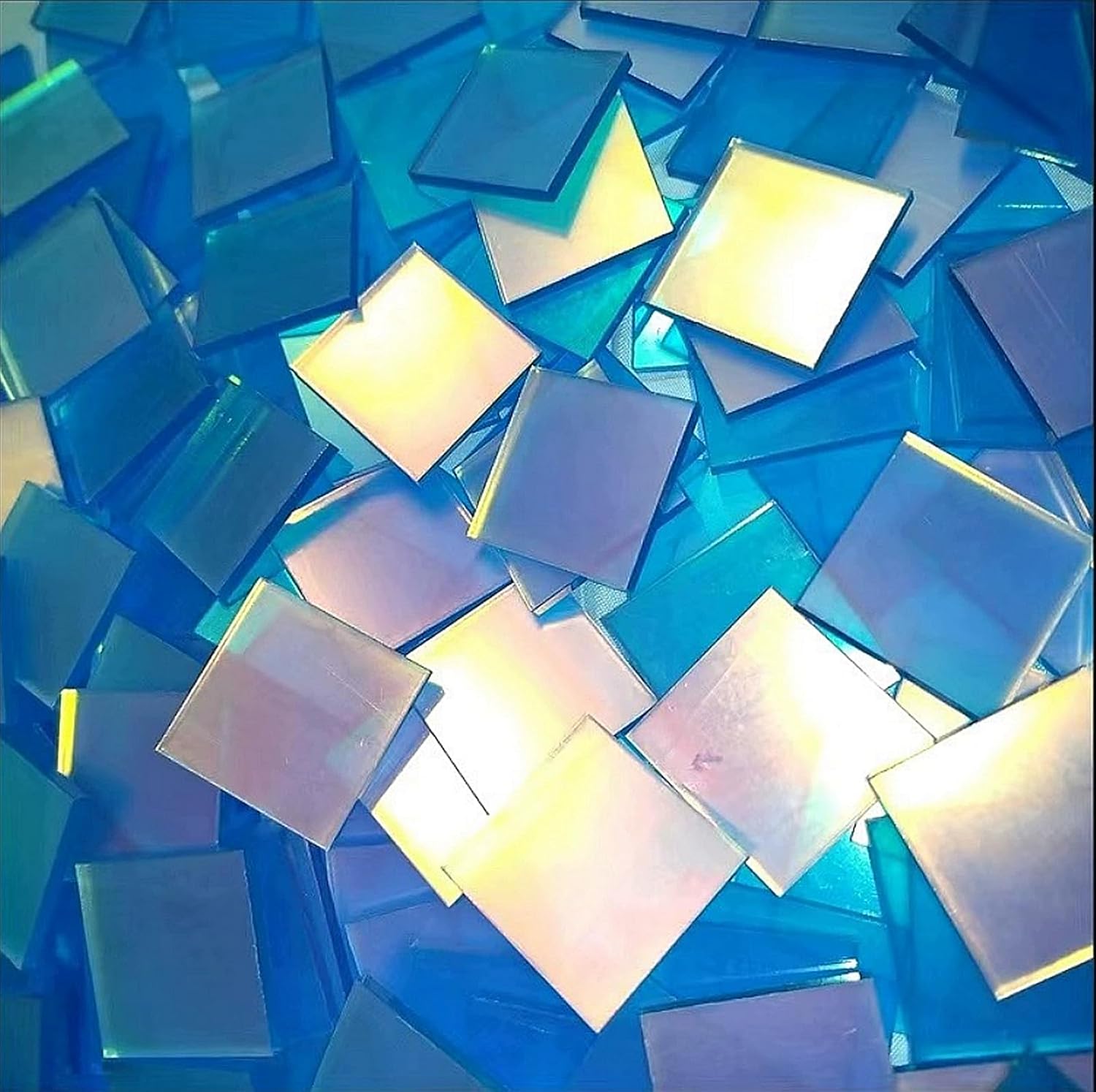 100 Piezas Bloques Acrílicos Holográficos 0.79"x0.79" miniatura 1