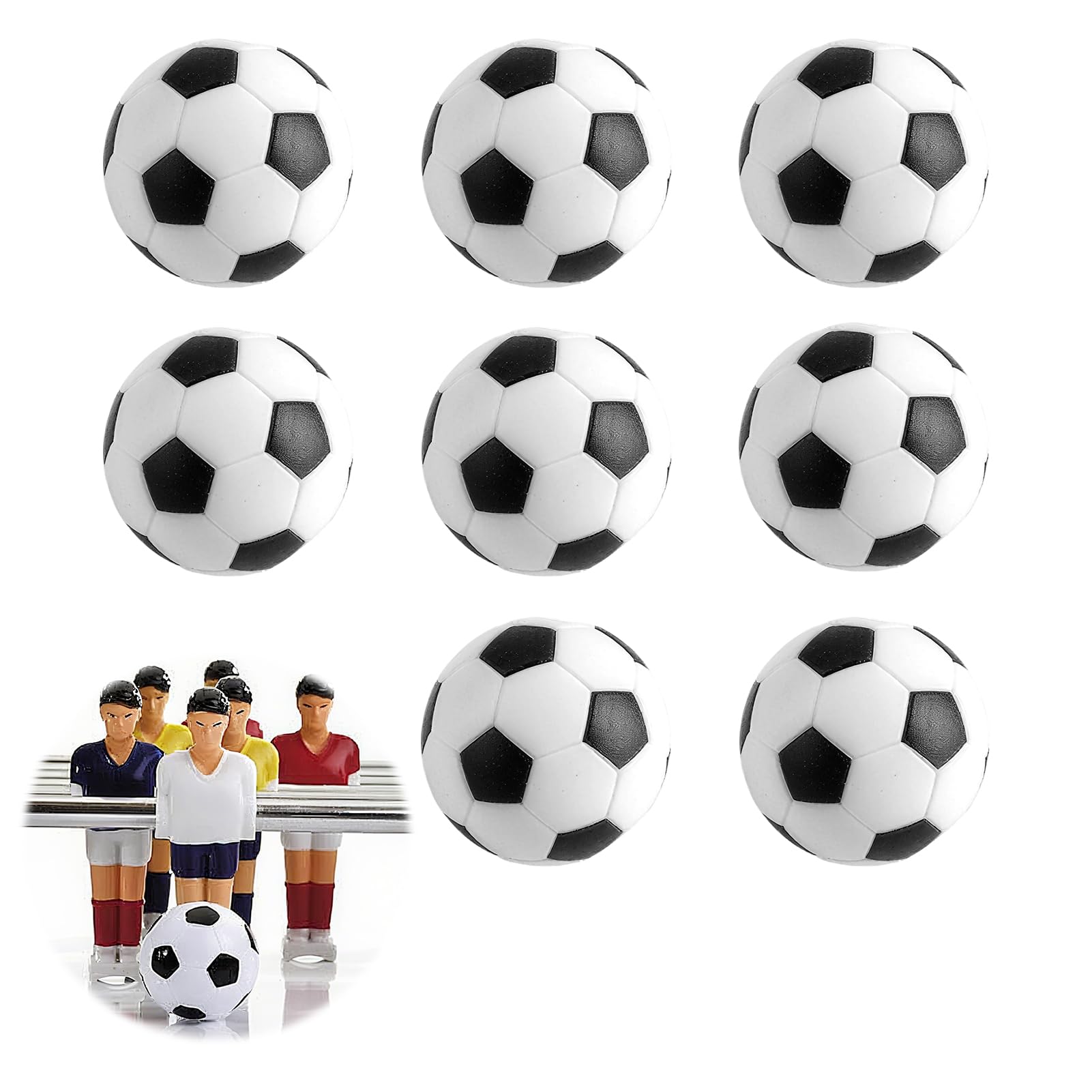 10 Balles en Plastique Babyfoot - Robustes et Durables - Slot Car-Union