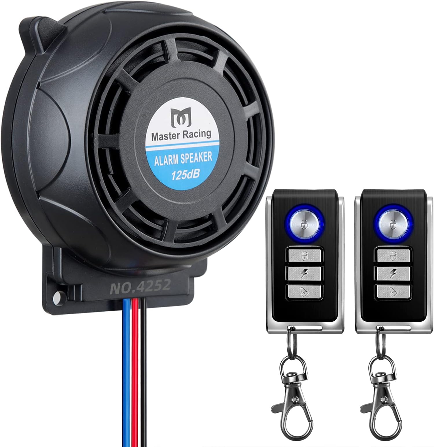 Rupse Motorcycle Alarm System Security Anti Theft Prevention, Bike Alarms for Ebikes, Scooter Alarm, Alarma para Motocicleta, Super Sensitive Motorcycle Alarm with 2pcs Remote