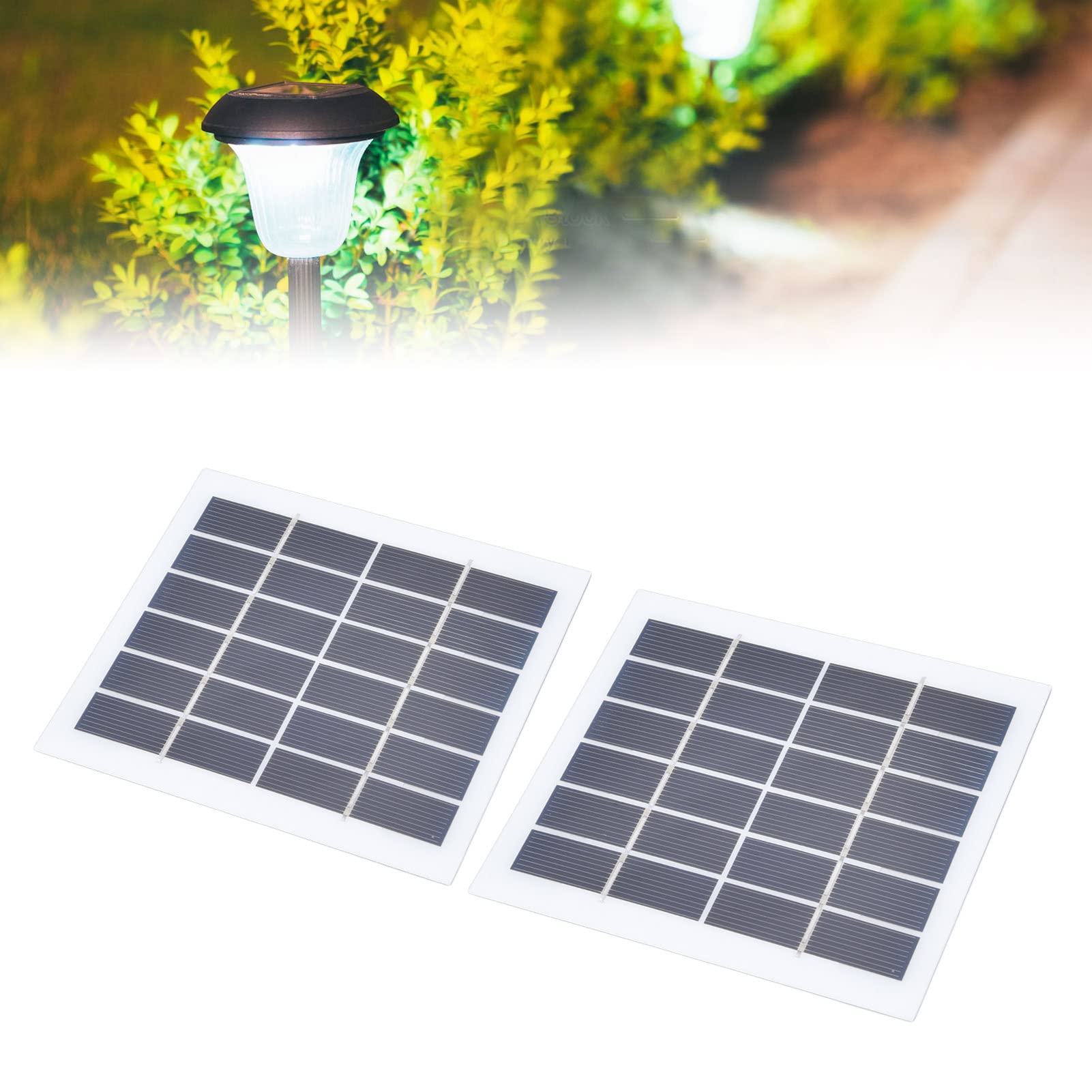 2 szt. Panel Słoneczny 2W 6V Ogniwa Słoneczne do ładowarki Słonecznej DIY Zestawy Słoneczne Syatem Wysoka Konwersja