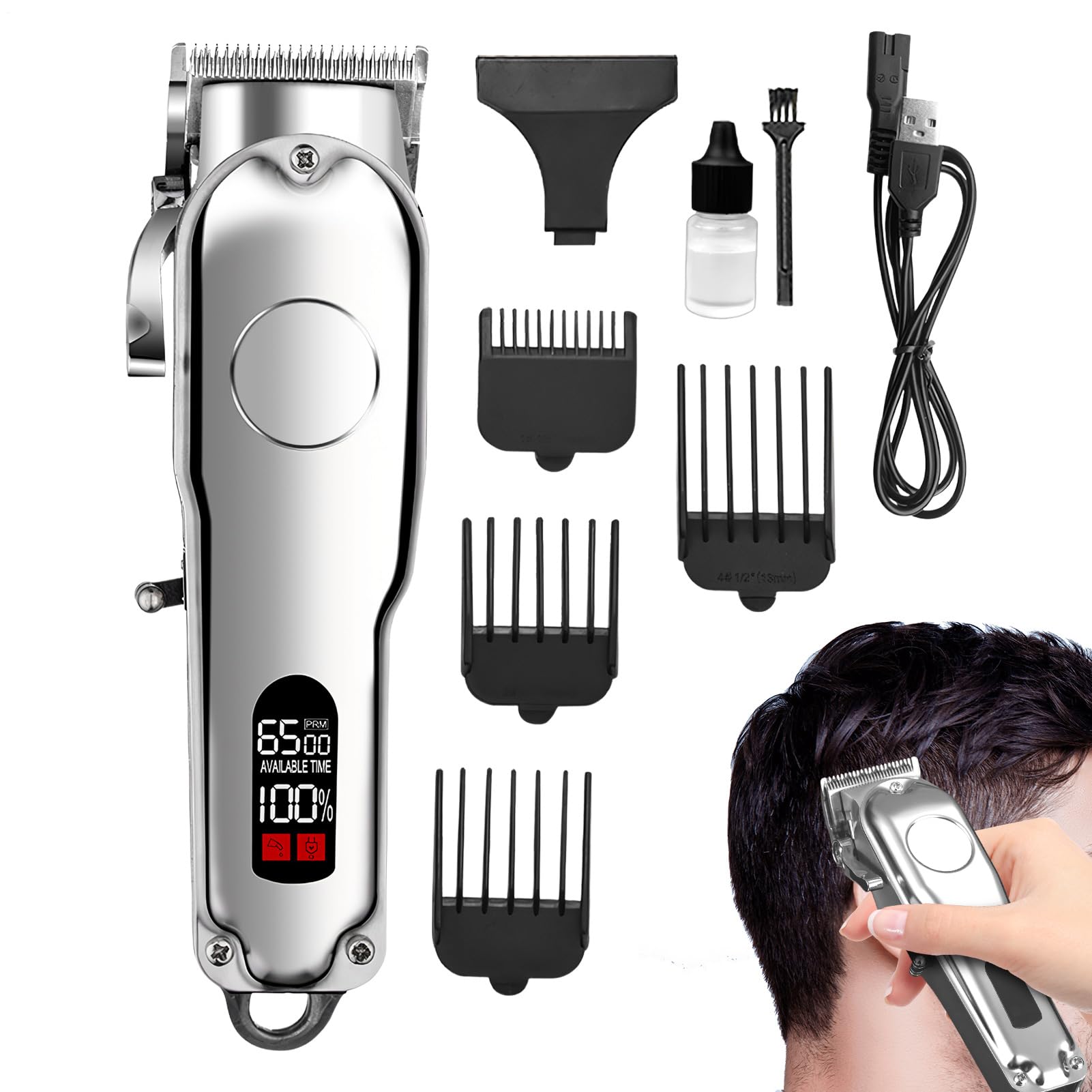 Kit Di Taglio Dei Capelli Rasoio Senza Fili USB