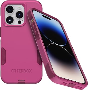 OtterBox iPhone 14 Pro ONLY Commuter Series Case - INTO The Fucshia Pink, Slim & Tough, Pocket-Friendly, with Port Protection