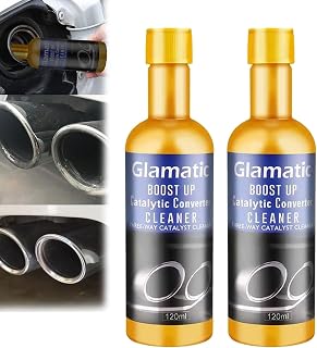 Glamatic Catalytic Cleaner, Glamatic Boost Up Catalytic, Fuel and Exhaust System Cleaner, Catalytic Converter Cleaner, Easy to Clean Car Cleaner Catalyst, Fixes Rough Running Engines(2pcs)