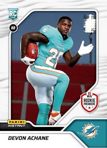 2023 Panini Instant Devon Achane RC #26-Rookie Premiere RPS First Look - Football Trading Card- Miami Dolphins - Print Run of Only 517 Made! Shipped