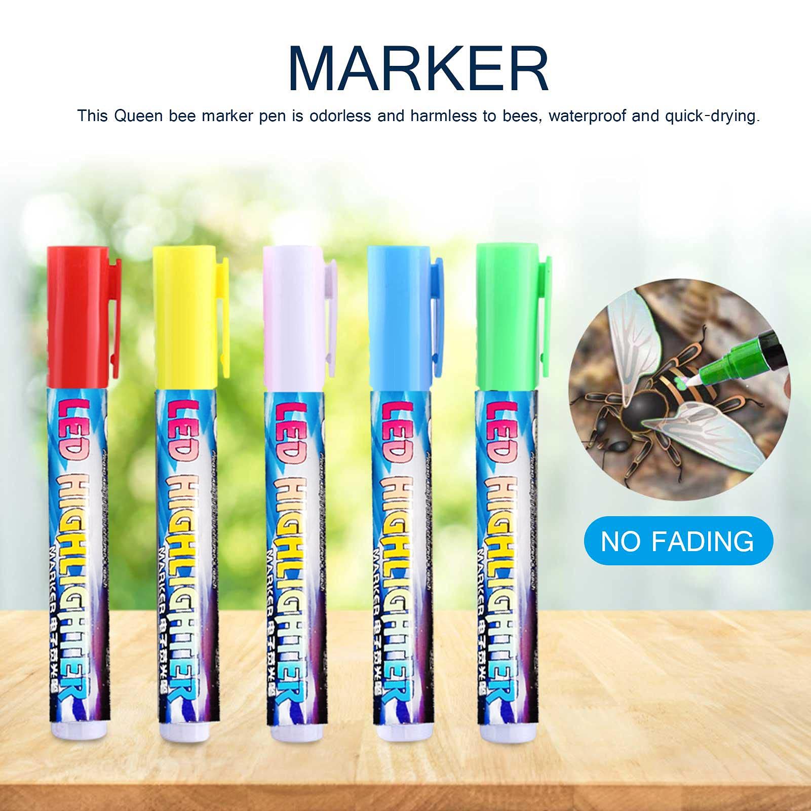 marqueur la reine des abeilles - Blanc, jaune, rouge, vert, bleu, outil d'apiculture, outils d'apiculture en plastique