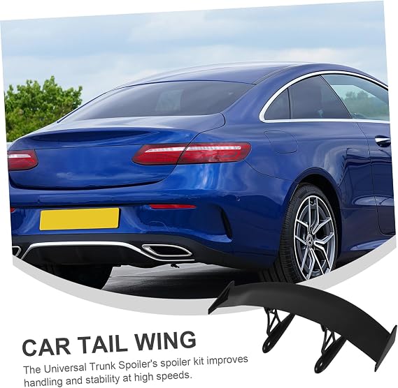 GARVALON Car Rear Tail Spoiler Wing for Enhanced Aerodynamics Easy Installation No Drilling Required Fit for Vehicles