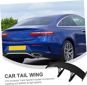 GARVALON Car Rear Tail Spoiler Wing for Enhanced Aerodynamics Easy Installation No Drilling Required Fit for Vehicles