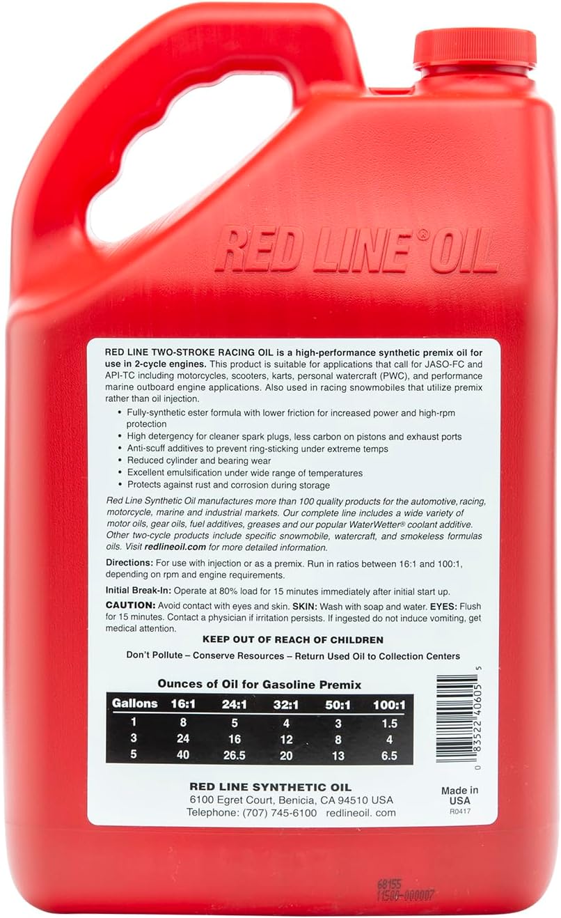 Red Line 40605 Two-Stroke Oil Racing Synthetic - Gallon