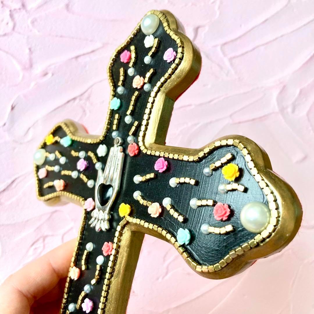 十字架 ウォールデコ ウォールアート メキシコ雑貨 壁飾り ミラグロ