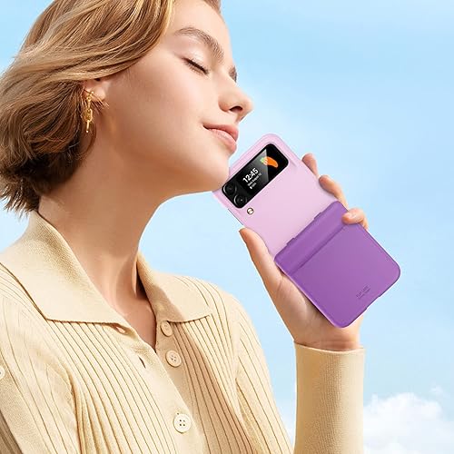 Miniatura 7 de Vizvera Funda para Samsung Galaxy Z Flip 4 con protección de bisagra, cubierta completa Flip z 4, todo incluido, protección de tecla de volumen,
