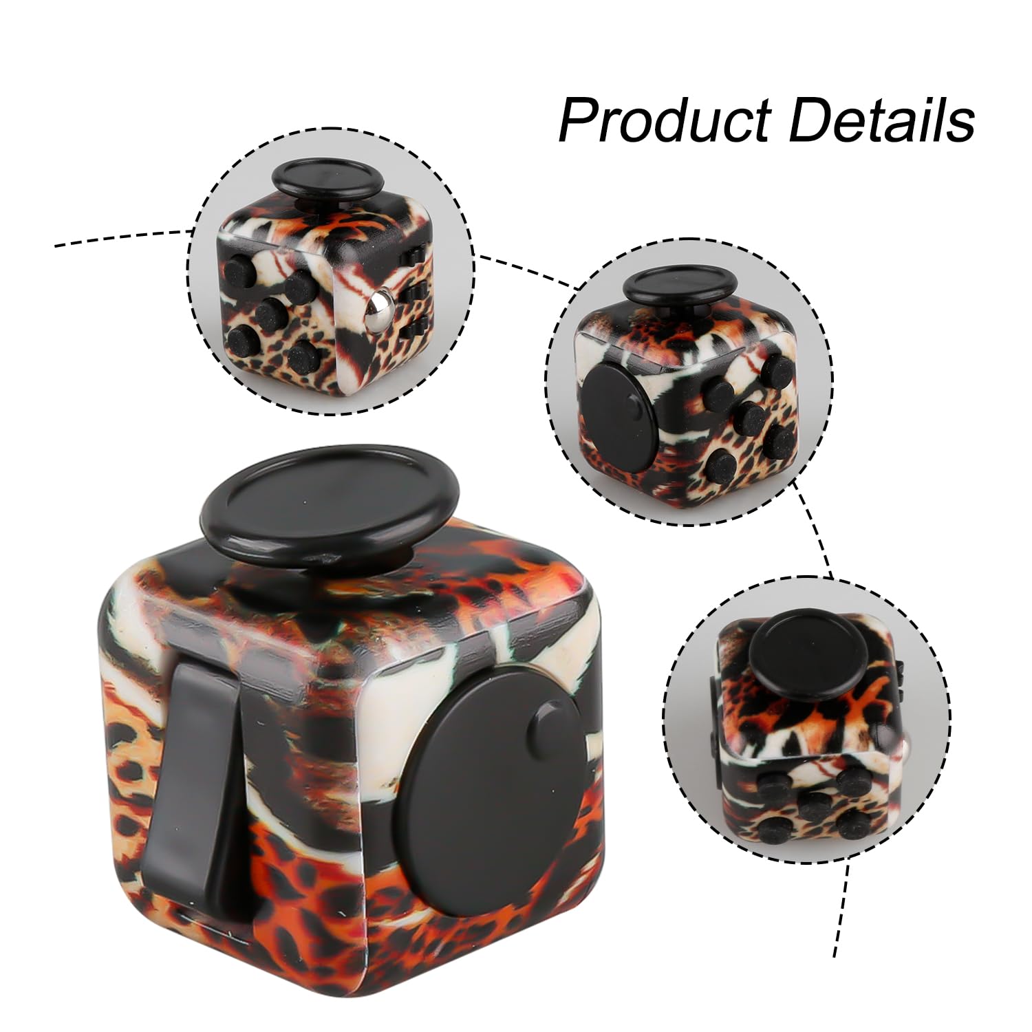 Thyonta 1 Pcs Fidget Cube Toys Multi-functional Stress Relief Cube Anti-stress Anti-anxiety for Kids Children Teen Adult - Image 3