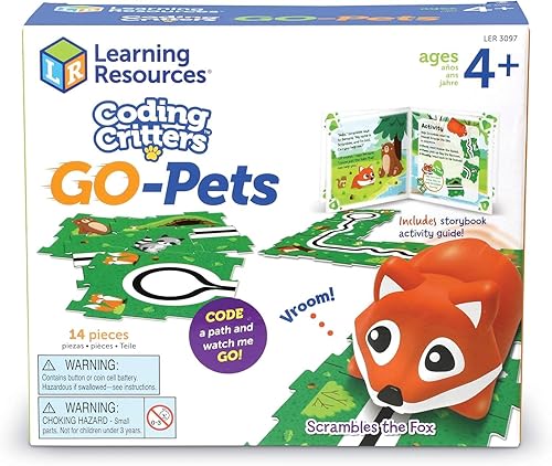 Miniatura 4 de Learning Resources Coding Critters Go Pets Scrambles the Fox - Juguete sin pantalla para niños, mascota STEM interactiva, 14 piezas, a partir de 4