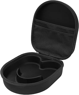 Estojo para fone de ouvido Capa dura à prova d'água, bolso interno de malha, bolsa protetora para purificação do ar, bolsa de transporte para fone de ouvido com alça de silicone