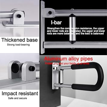 Foldable Handrails Grab Bars for Wall Toilet Safety Rails Shower Handle Handicap Bar Seniors Bathroom Accessories Elderly Assistance Products