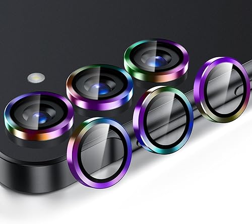 Miniatura 20 de AFARER Protector de lente de cámara para Samsung Galaxy S23 Ultra, resistente a los arañazos, ultra fino, vidrio templado 9H con bordes de aluminio