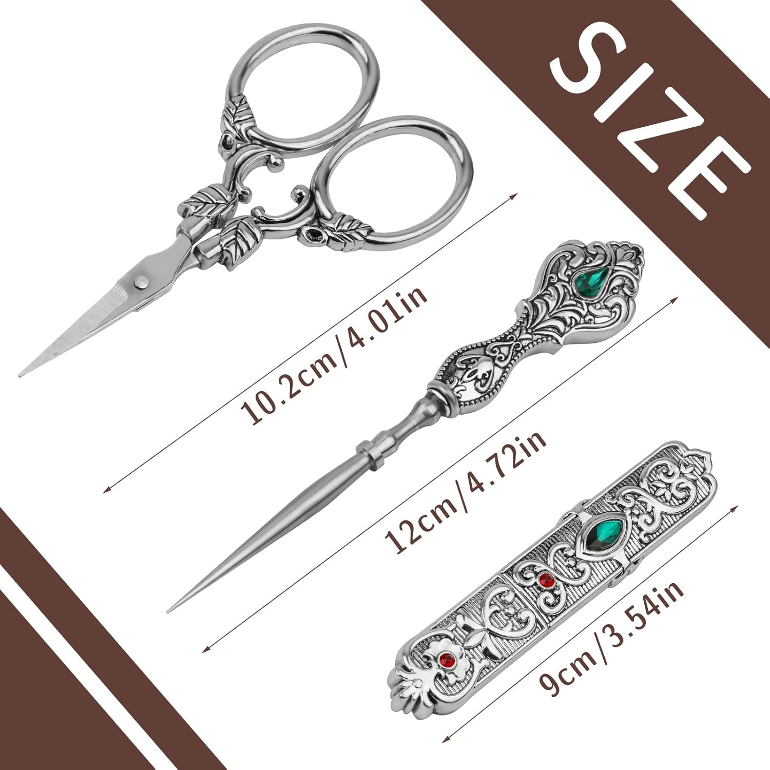 58 Pcs Beading Needles Set,Embroidery Scissors Kits 8 Pcs Big Eye Beading Needles with Threader, Needle Bottle, Yarn Scissors,Tweezers for Bracelets and Jewelry Making