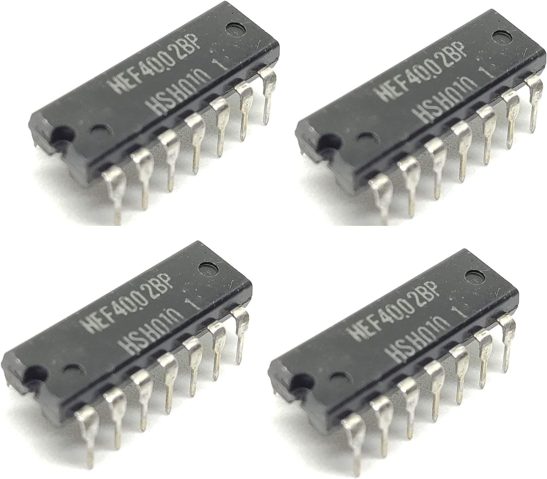 INVENTO 4Pcs HEF4002BP 4002 IC Logic Gate NOR Gate, HEF4000 Family, 2 Gate, 4 Input, 2.4 mA, 4.5V to 15.5V, DIP-14