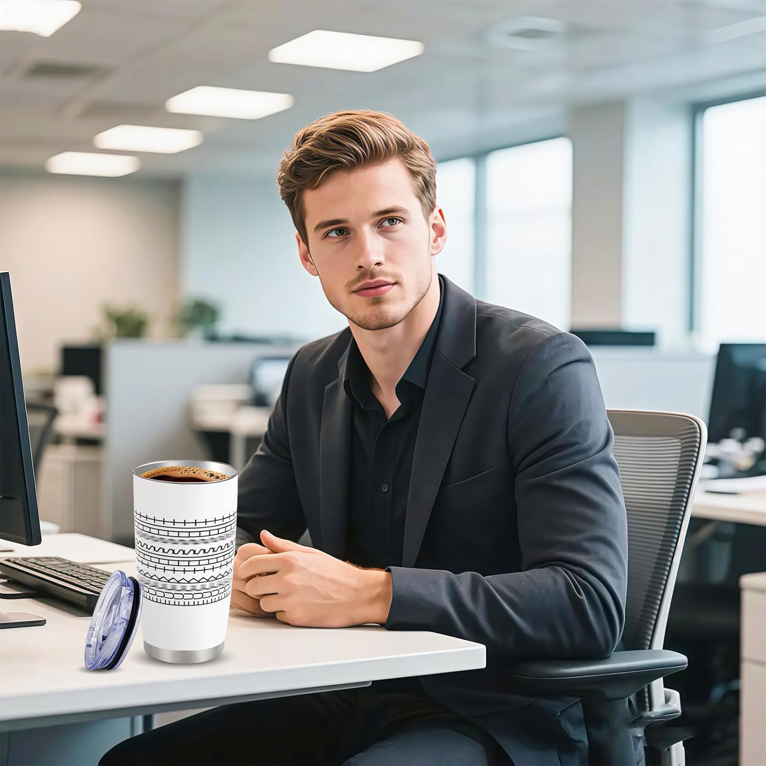 Hidden Message Coffee Mug 20oz, Gift for Work Bestie, Funny Coffee Mug, Modern Coffee Lover Gift for Friends, Family, Coworkers (White) - Image 5