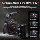 SMALLRIG A7 V / A7R V / A7 IV Cage Advanced Kit for Sony Alpha 7 V/Alpha 7R V/Alpha 7 IV, With Quick Release Plate for Arca, Includes Top Handle/Side Handle/Cable Clamp for HDMI - 6026 - 2