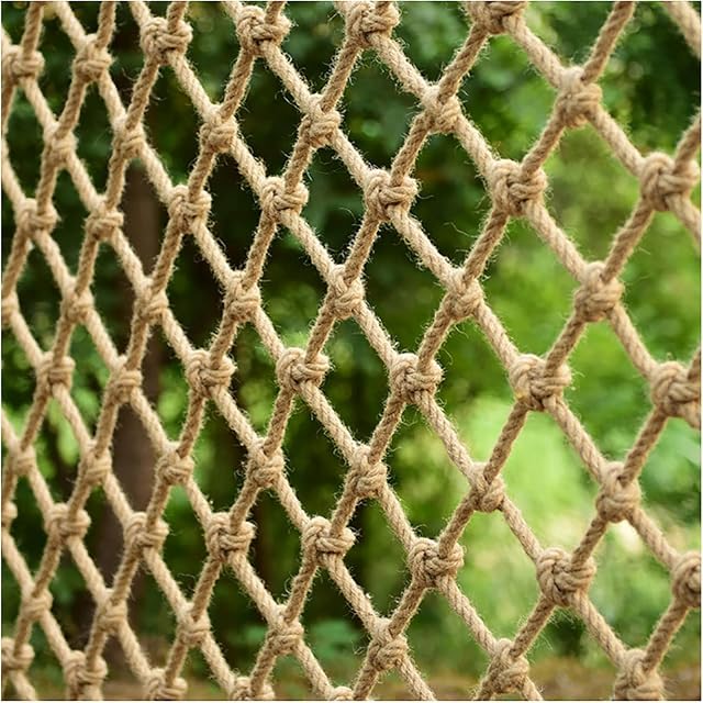 Red Tejida A Mano, Red De Protección De Red De Cuerda De Cáñamo Red De Seguridad para Parque Infantil De Yute…