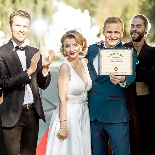 Miniatura 8 de Geosar Paquete de 200 soportes para certificados de oficina, cubiertas para certificados de oficina, tamaño carta, para papel de 8.5 x 11 pulgadas