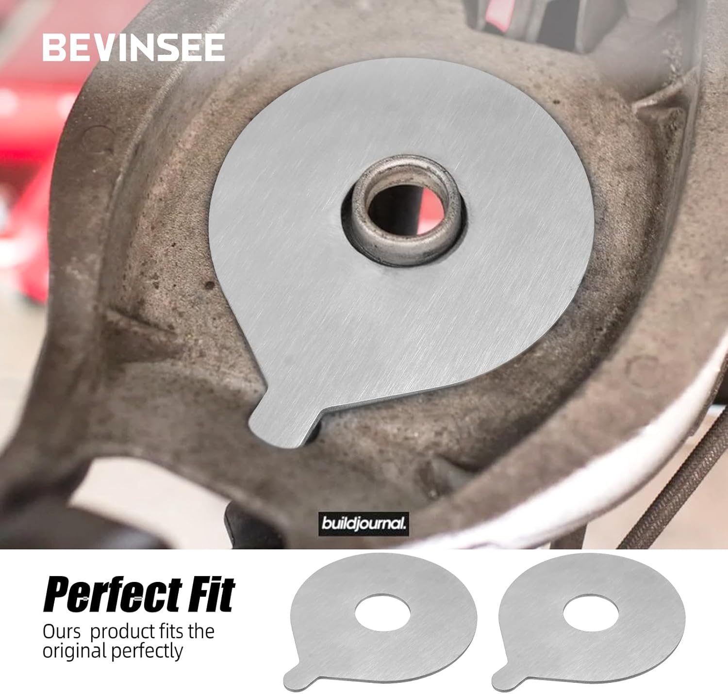 Bevinsee Rear Coil-Over Spring Perch Reinforcement Plates Compatible with BMW E46 Z4 E85 323 325 328 330 M3